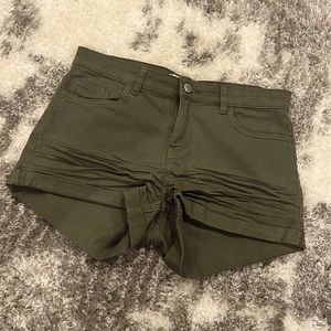 H&M Olive Green Denim Shorts